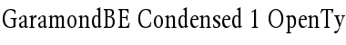 Garamond BE Condensed Font