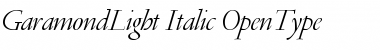 GaramondLight Italic Font