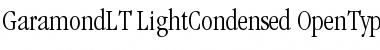 ITC Garamond LT Light Condensed