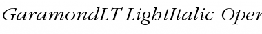ITC Garamond LT Light Italic