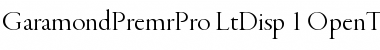 Garamond Premier Pro Light Display Font