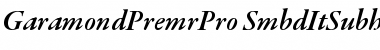 Garamond Premier Pro Semibold Italic Subhead Font