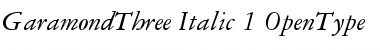 Garamond Three Italic Font