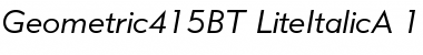 Geometric 415 Lite Italic