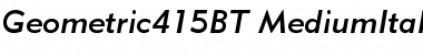 Geometric 415 Font