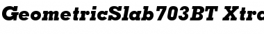 Geometric Slabserif 703 Extra Bold Italic Font