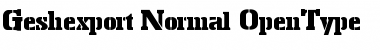 Geshexport Normal Font