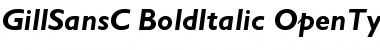 GillSansC Bold Italic Font