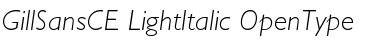 Gill Sans CE Light Italic Font