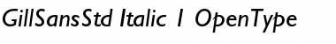 Gill Sans Std Italic