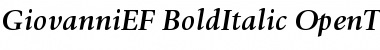 GiovanniEF BoldItalic Font