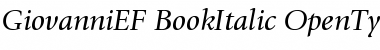 GiovanniEF BookItalic Font