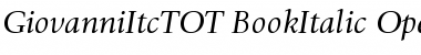 Giovanni Itc T OT Book Italic Font