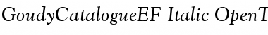 GoudyCatalogueEF Italic Font