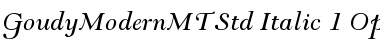 Goudy Modern MT Std Italic Font