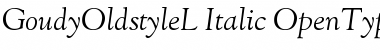 GoudyOldstyleL-Italic Regular Font