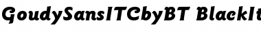 ITC Goudy Sans Black Italic