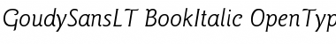 ITC Goudy Sans LT Book Italic Font