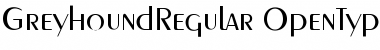 GreyhoundRegular Regular Font