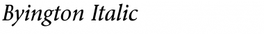 Byington Italic Font