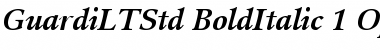 Guardi LT Std 76 Bold Italic Font