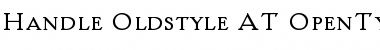 Handle Oldstyle AT Regular Font