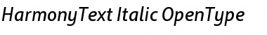 HarmonyText Italic Font