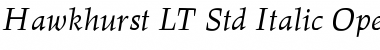 Hawkhurst LT Std Regular Italic Font