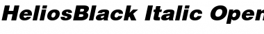 HeliosBlack Italic Font