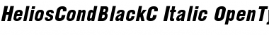 HeliosCondBlackC Italic