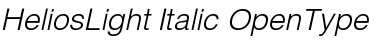 HeliosLight Italic Font