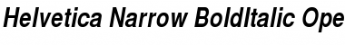 Helvetica Narrow Bold Italic Font