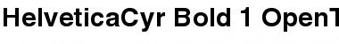 Helvetica Cyrillic Bold Font
