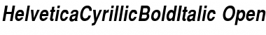 HelveticaCyrillicBoldItalic Font