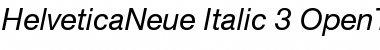 Helvetica Neue 56 Italic