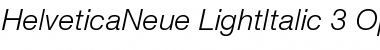 Helvetica Neue 46 Light Italic Font