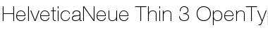 Helvetica Neue 35 Thin Font