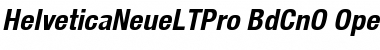 Helvetica Neue LT Pro 77 Bold Condensed Oblique