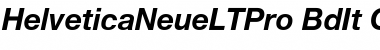 Helvetica Neue LT Pro 76 Bold Italic
