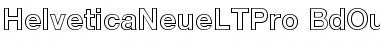 Helvetica Neue LT Pro 75 Bold Outline Font