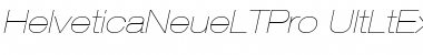 Helvetica Neue LT Pro 23 Ultra Light Extended Oblique Font
