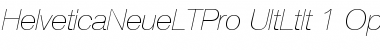 Helvetica Neue LT Pro 26 Ultra Light Italic