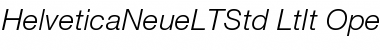 Helvetica Neue LT Std 46 Light Italic Font