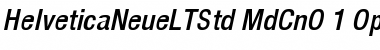 Helvetica Neue LT Std 67 Medium Condensed Oblique
