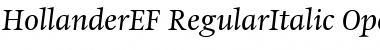 HollanderEF-RegularItalic Regular Font
