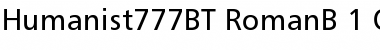 Humanist 777 Regular Font