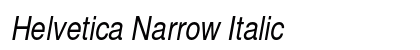 Helvetica Narrow Italic Preview