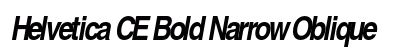 Helvetica CE Bold Narrow Oblique Preview