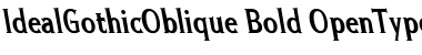 Ideal Gothic Oblique Oblique Bold Font