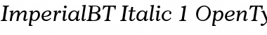 Imperial Italic Font